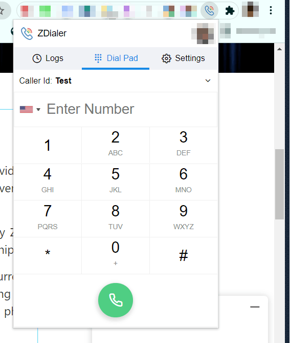 ZDialer - a Zoho Voice browser extension