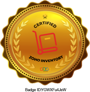 Zoho Inventory Certified Professional Badge