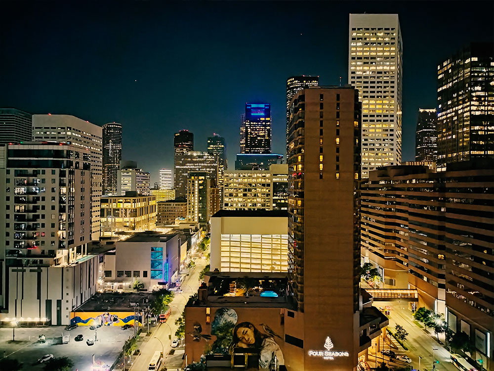Downtown Houston at night