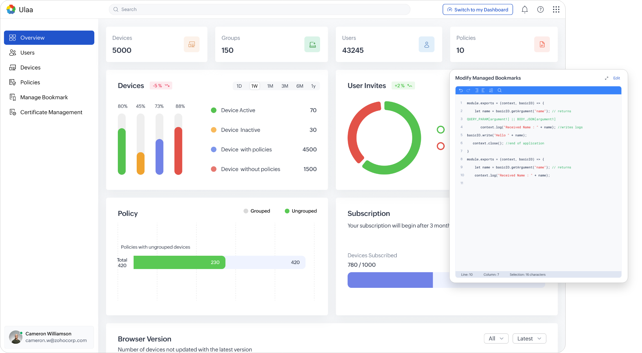 Ulaa Enterprise Browser