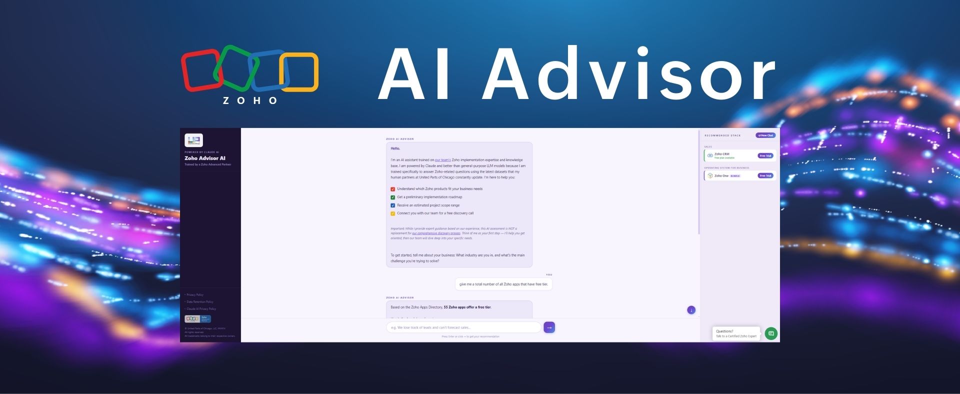 Zoho AI Advisor