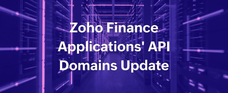 Zoho Books API Domains Update