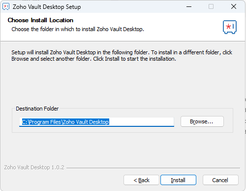 Zoho Vault for Windows
